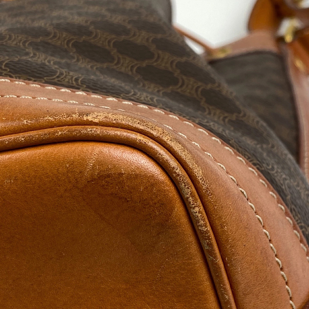 Celine Macadam shoulder bag drawstring canvas brown - Picture 3 of 7